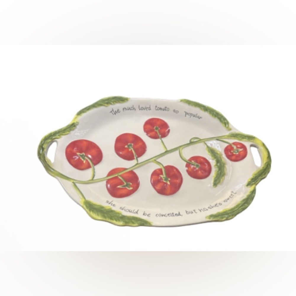 Certified international  Judy Phipps Hand-Painted Tomato Serving Platter